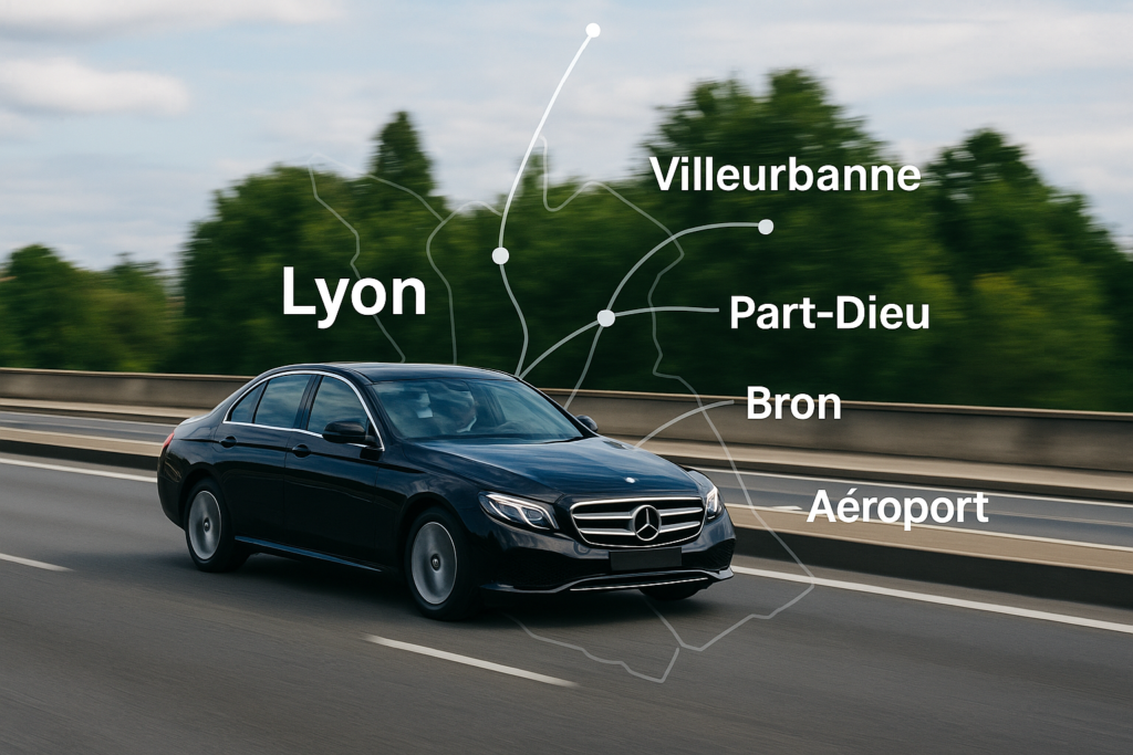 HUB Zones Desservies avec Lyon VTC