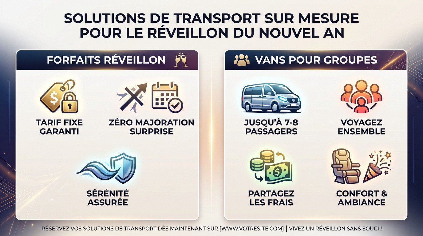 Chauffeur privé VTC ouvrant la porte d'un véhicule de luxe pour le réveillon à Lyon