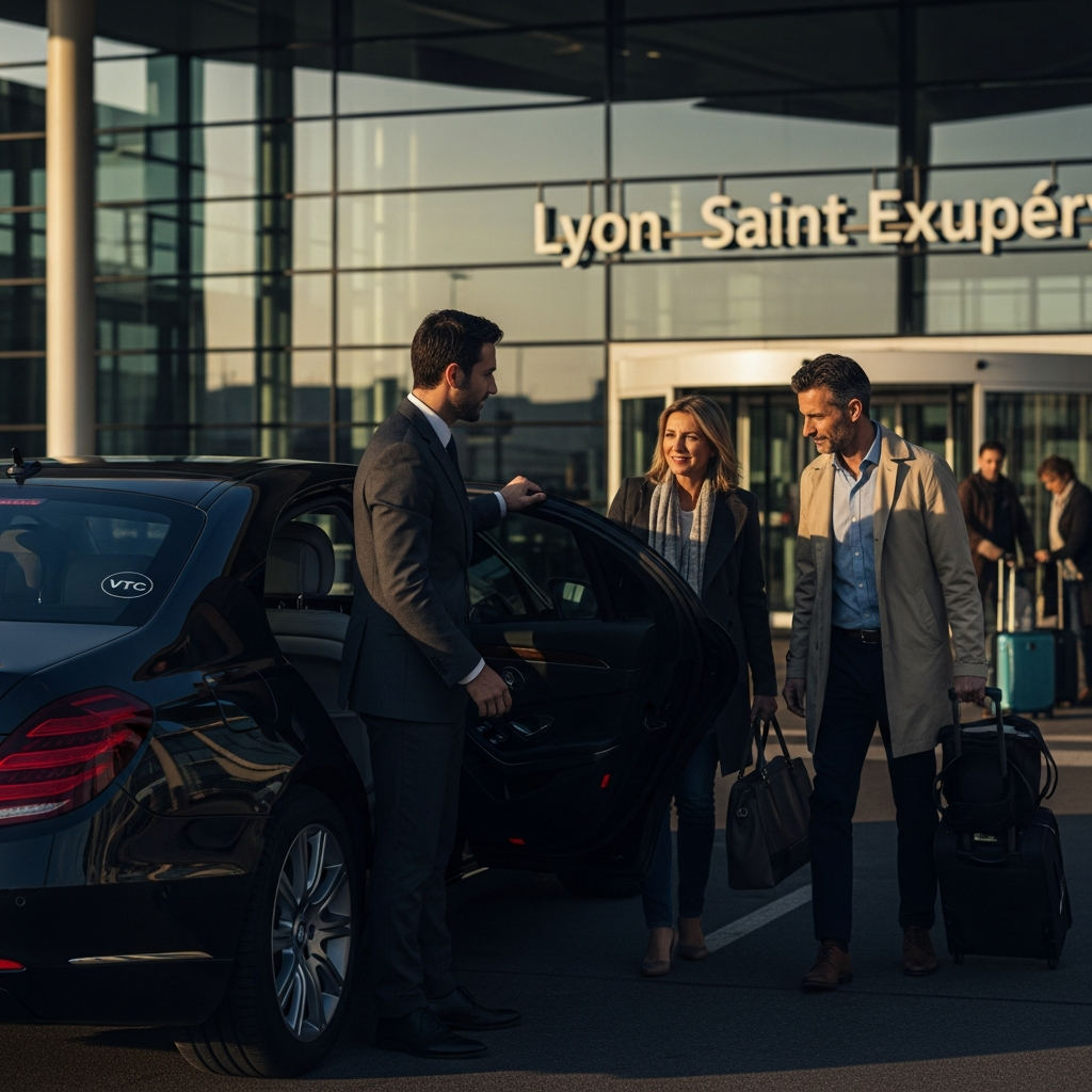 Aéroport Lyon Saint-Exupéry avec Lyon VTC — avec chauffeur expérimenté pour un trajet serein
