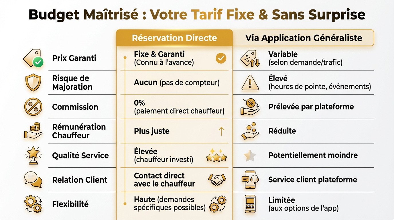 Chauffeur VTC à Lyon proposant un tarif fixe et transparent pour une maîtrise parfaite du budget déplacement