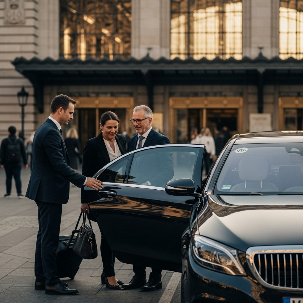 Gare Perrache Lyon avec Lyon VTC — Mercedes Classe V à 7 places pour transport de groupe