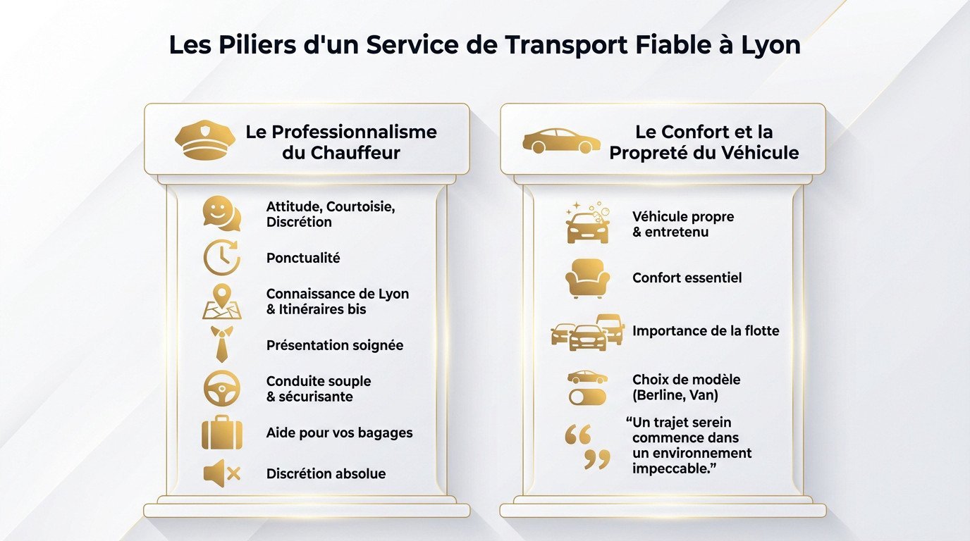 Chauffeur privé professionnel ouvrant la porte d'une berline confortable à Lyon