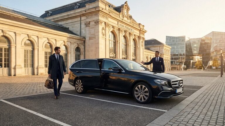 VTC transfer service at Gare Perrache, Lyon, ensuring punctuality and comfort for travelers.