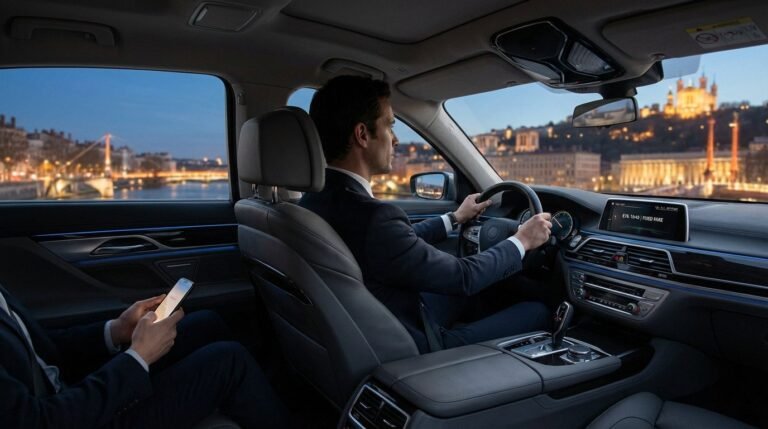 Chauffeur de taxi professionnel à Lyon avec un véhicule confortable et propre