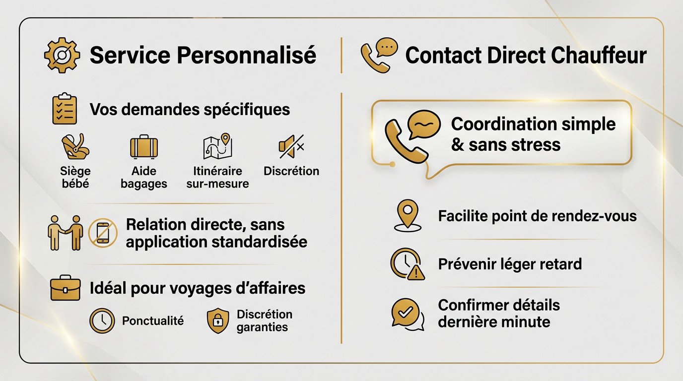 Chauffeur VTC Lyon offrant une expérience personnalisée et un contact direct
