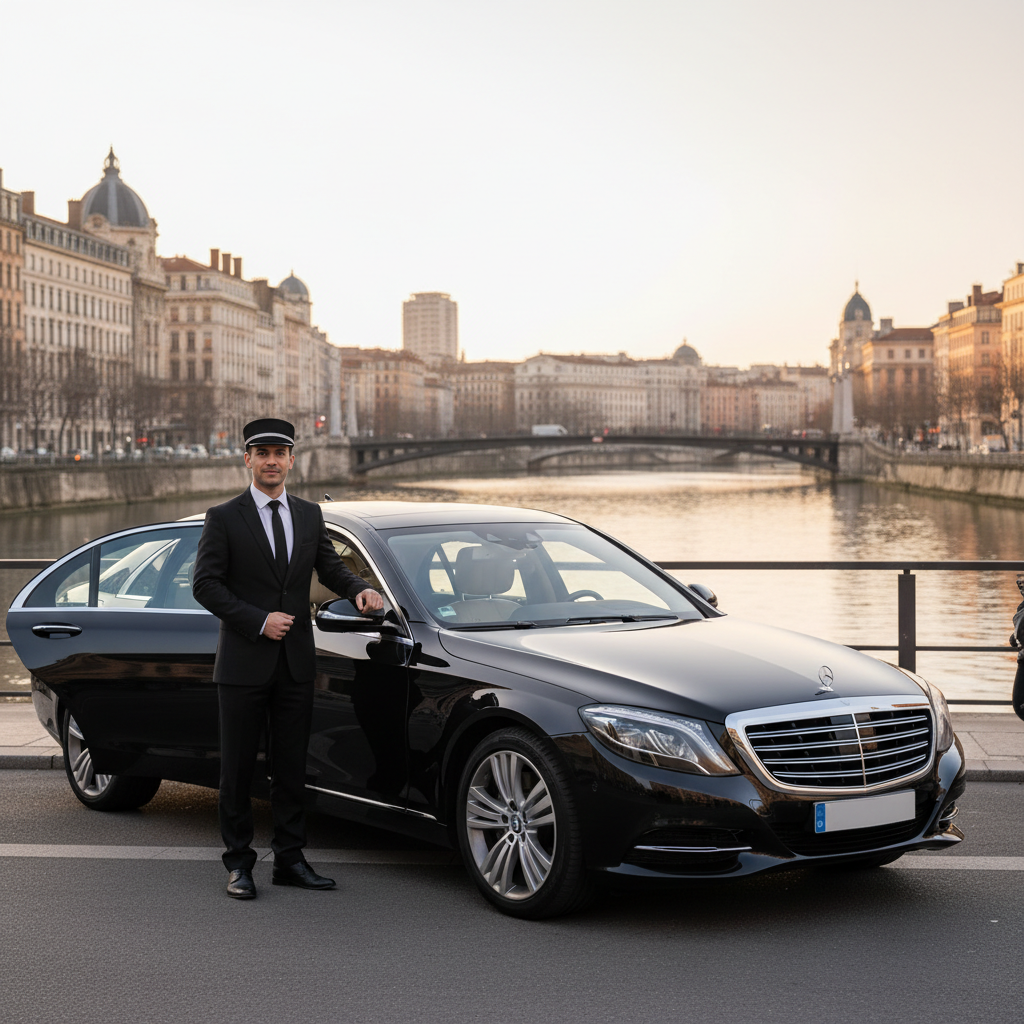 Chauffeur privé Lyon berline élégante - service VTC gare