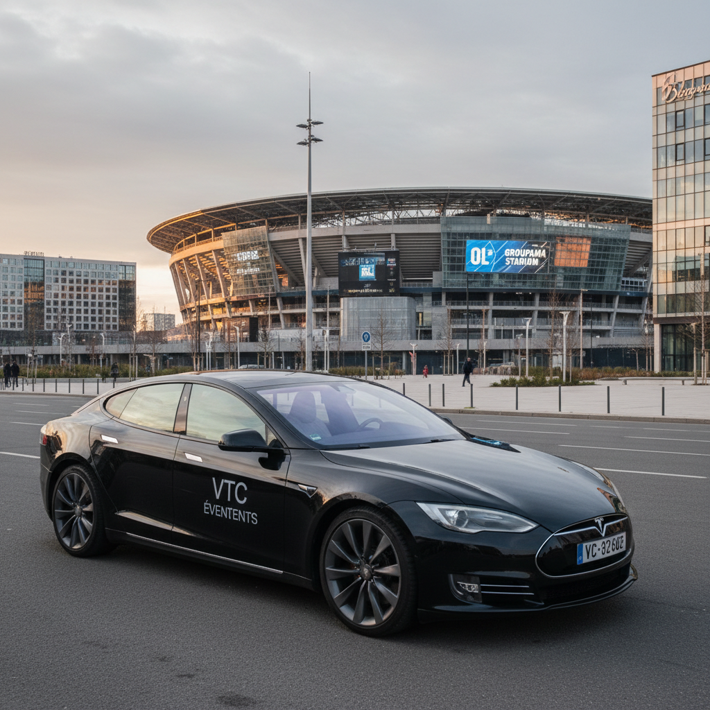 Taxi Décines-Charpieu Groupama Stadium — en berline Mercedes Classe E premium