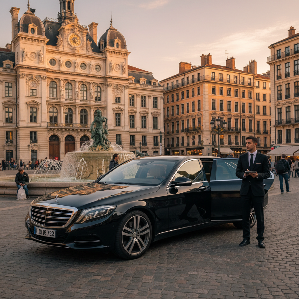 Taxi Lyon 1er arrondissement Place des Terreaux — Mercedes Classe V à 7 places pour transport de groupe