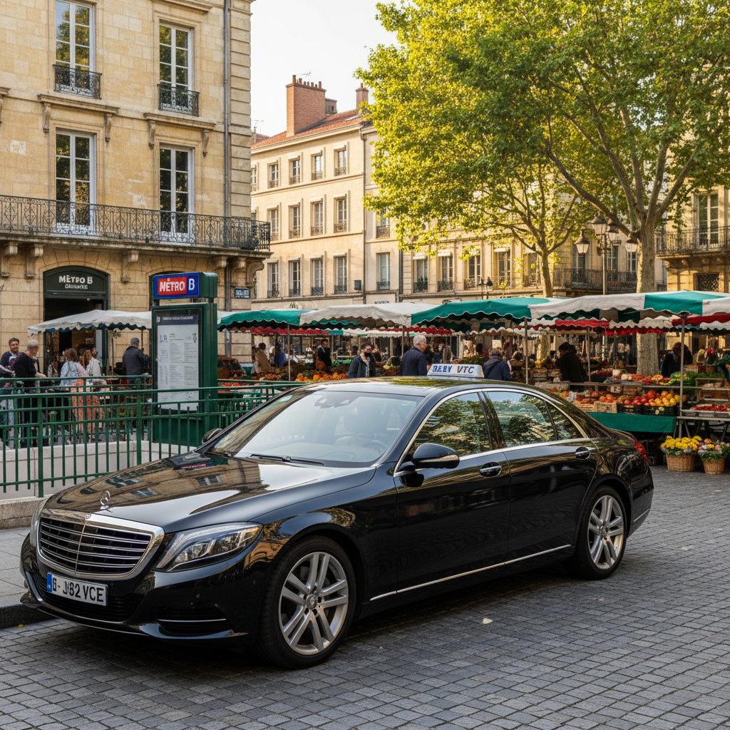 Taxi Oullins centre-ville métro B — chauffeur VTC Lyon disponible pour aller-retour ou trajet simple