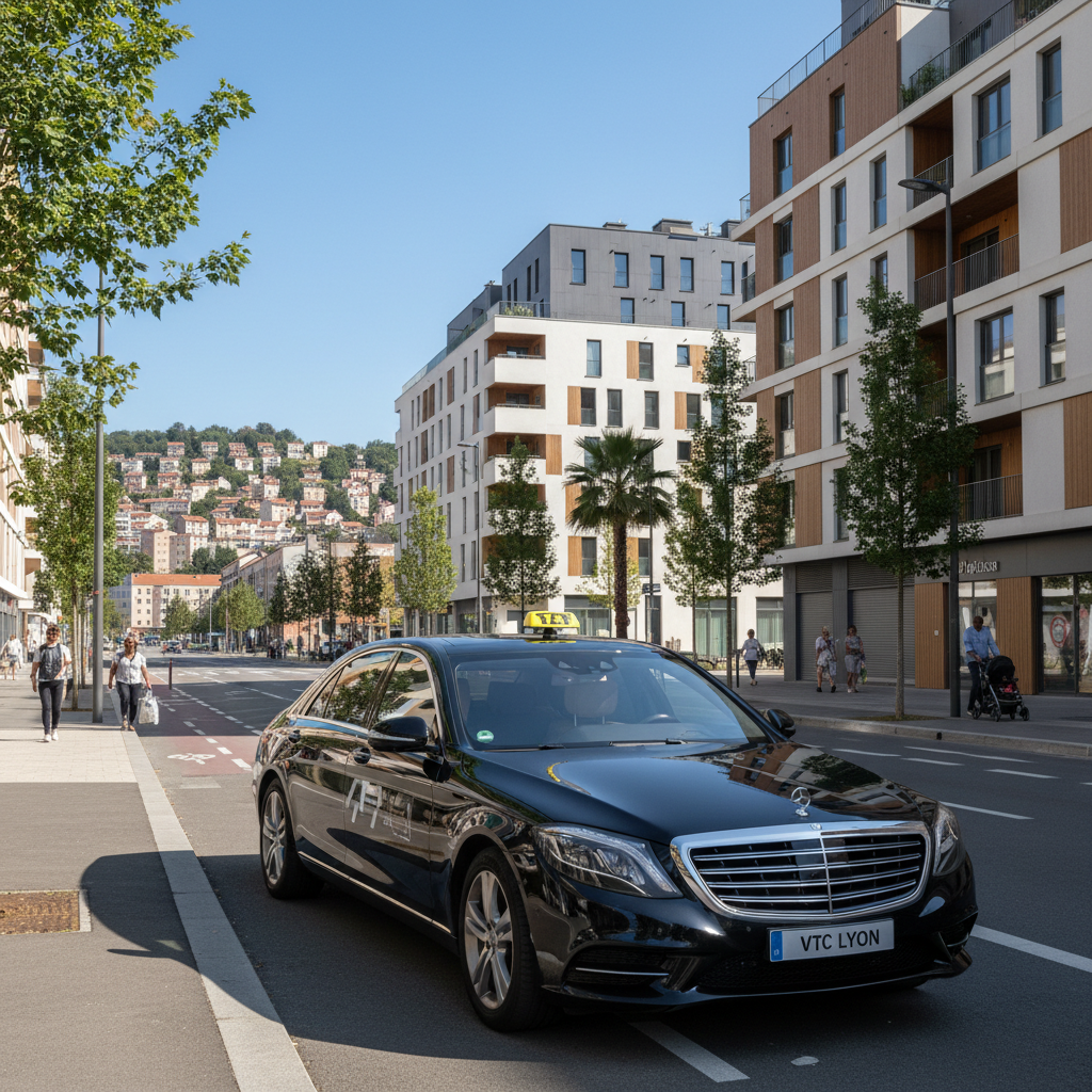 Taxi Vénissieux métropole Lyon — navette élégante adaptée aux trajets longue distance