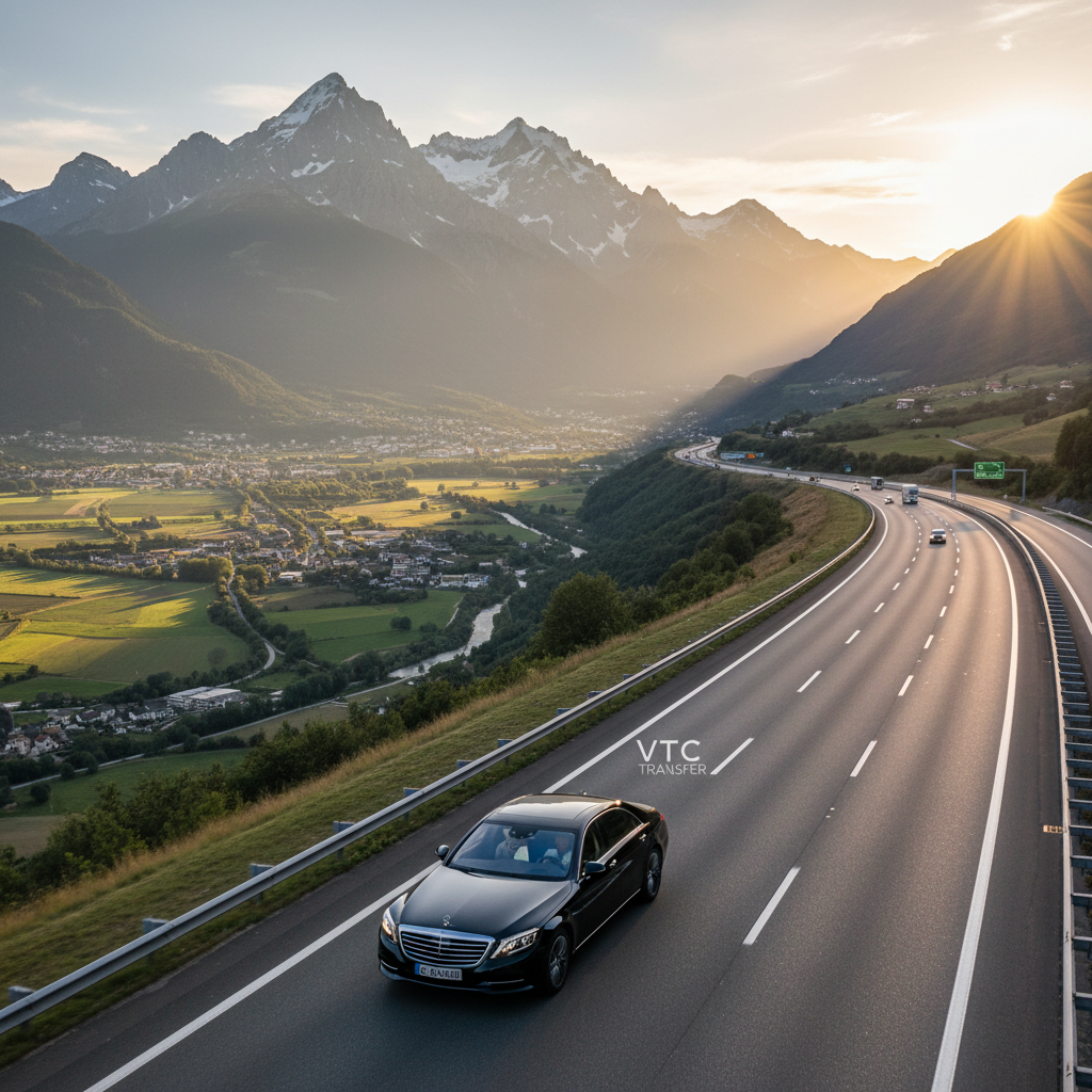 Transfert taxi Lyon Grenoble autoroute Alpes — chauffeur privé bilingue à votre disposition