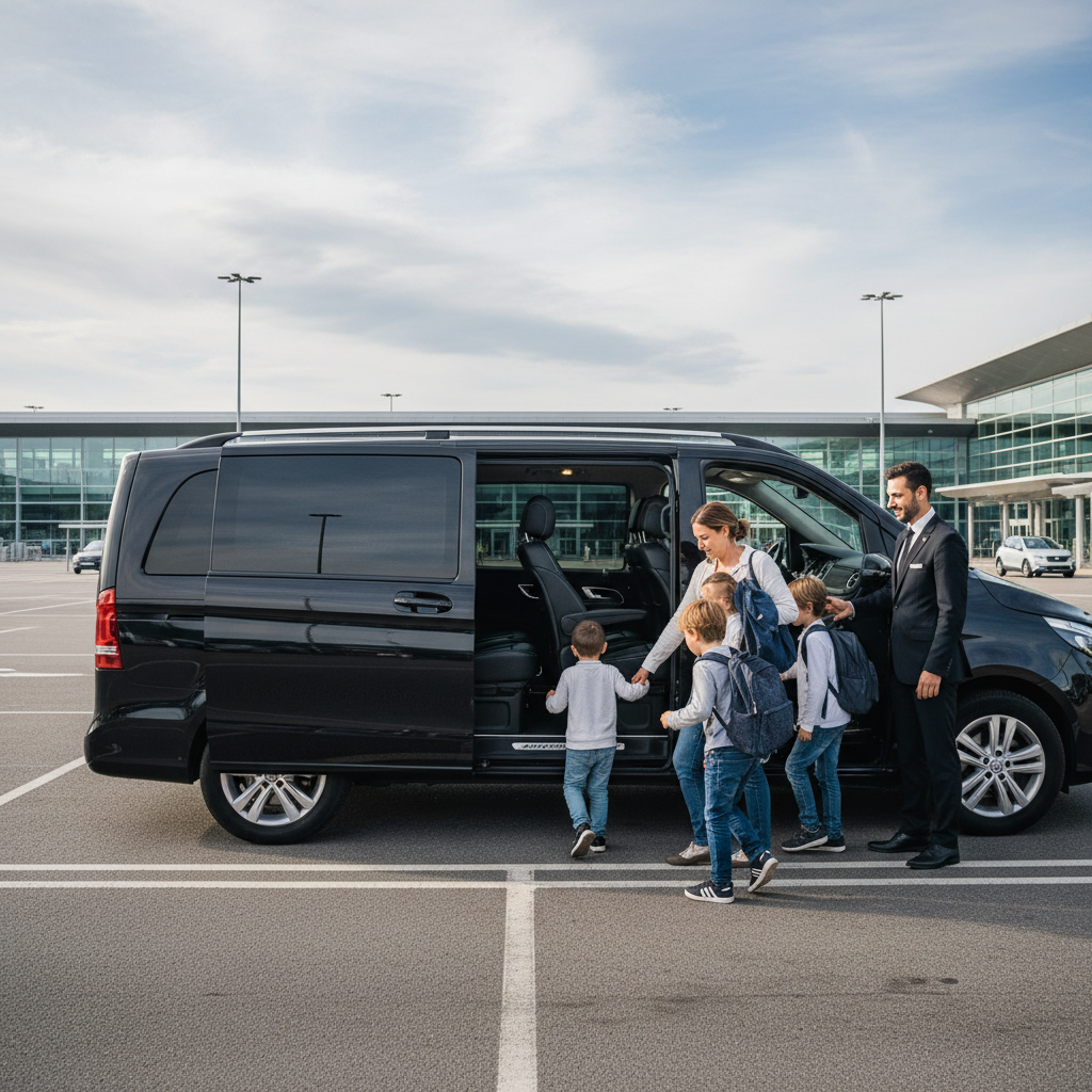 Van Mercedes V-Class 7 places Lyon — transfert privé sur réservation à prix fixe