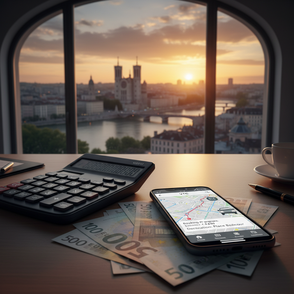 Budget et tarifs VTC à Lyon avec vue sur la ville