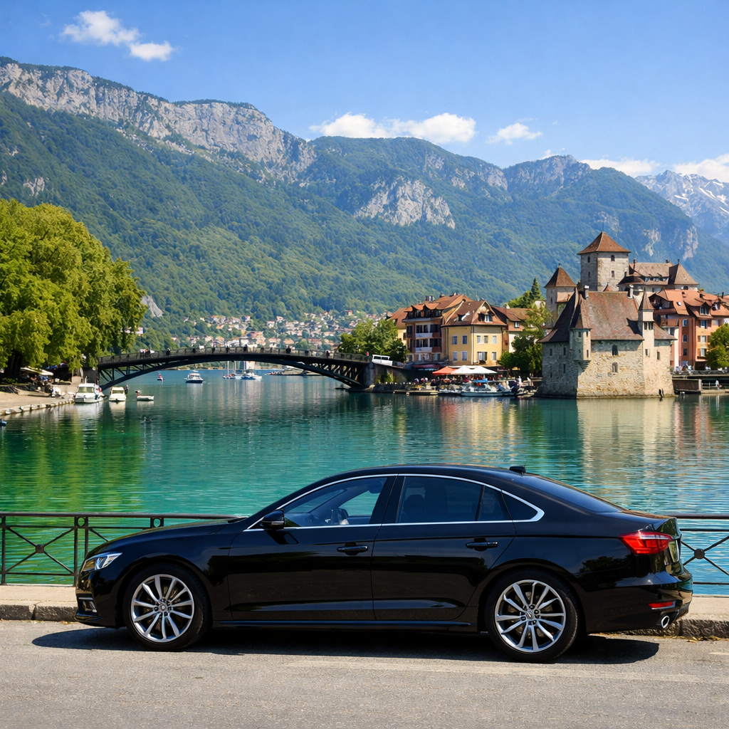 Lyon Annecy en berline, lac et vieille ville avec chauffeur privé Lyon VTC