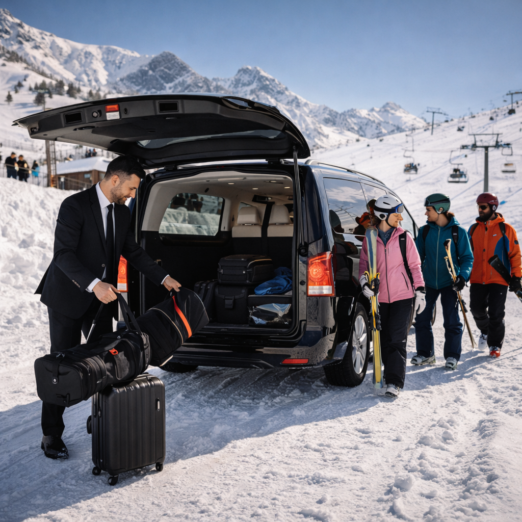 Lyon Grenoble Chamrousse en van Lyon VTC, transport ski avec chauffeur privé