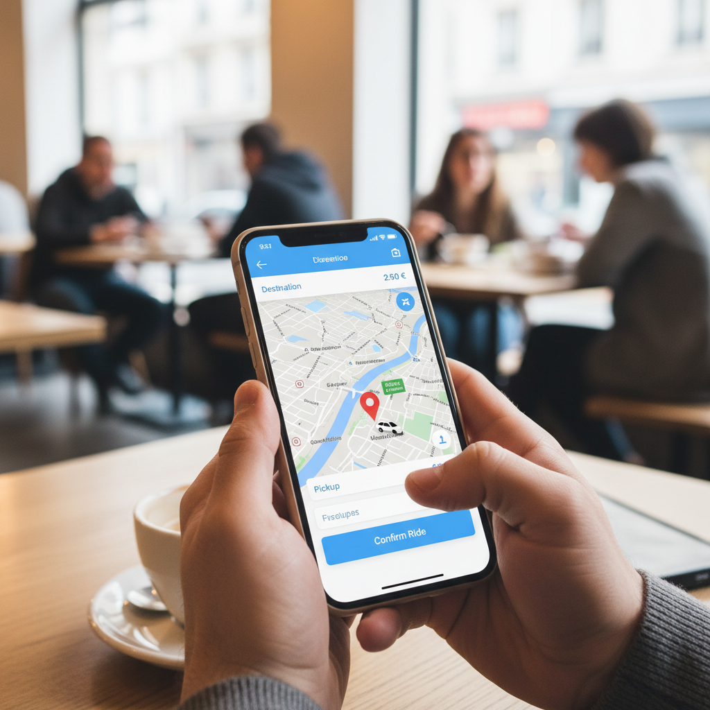 Réservation d’un VTC à Lyon depuis une application smartphone