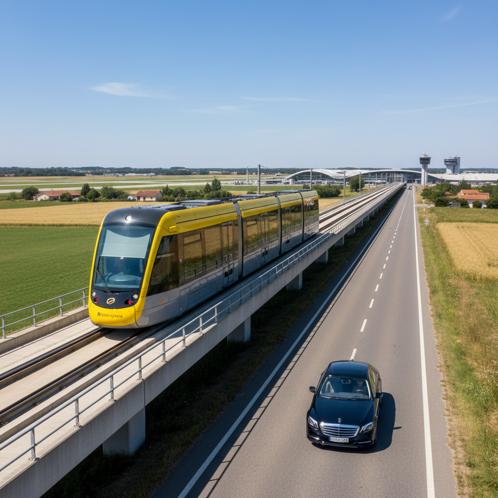 Rhônexpress et VTC en direction de l aéroport de Lyon