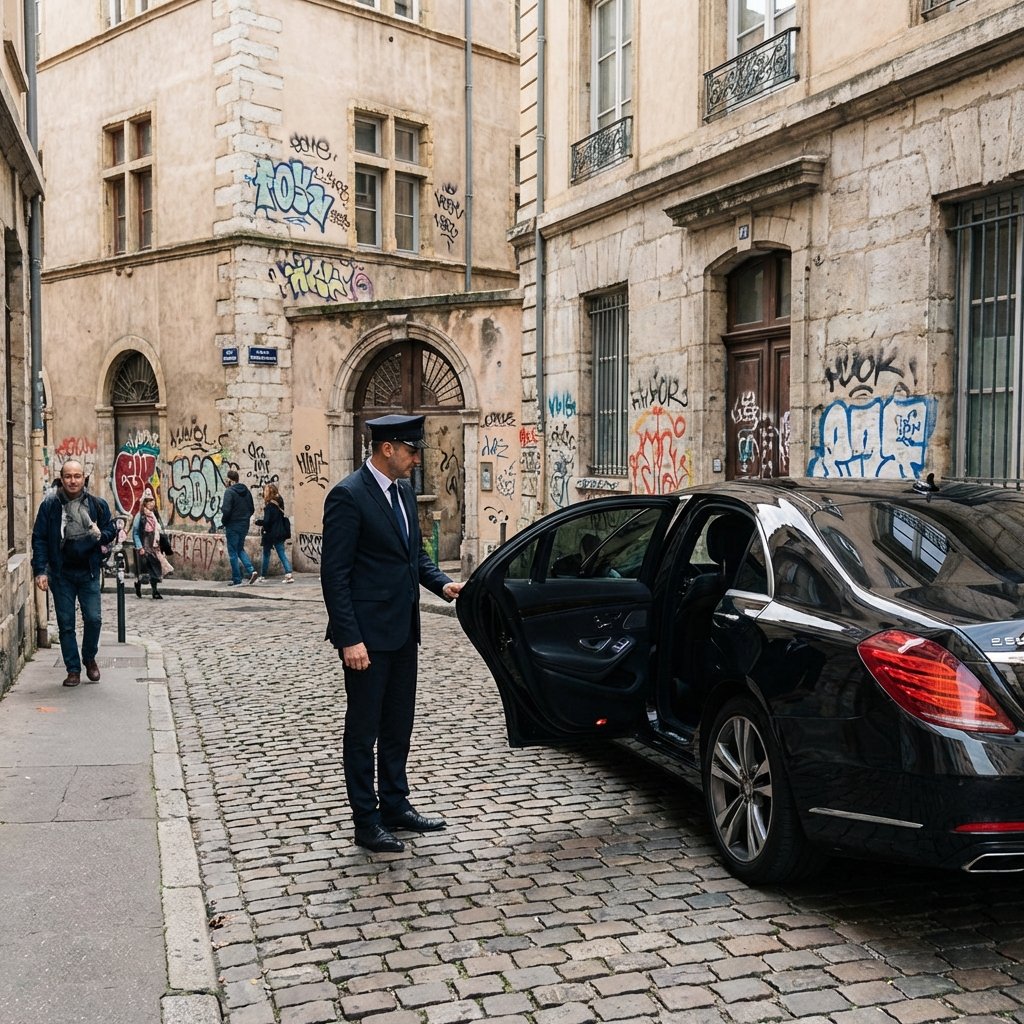 Service VTC local Lyon 1er - Croix-Rousse — Mercedes Classe V à 7 places pour transport de groupe