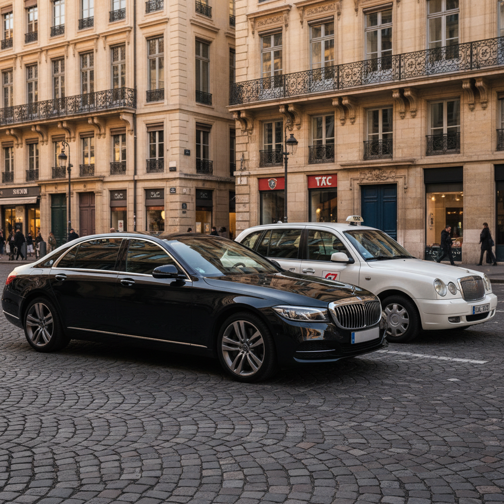 Comparaison VTC et taxi à Lyon - différences entre berline privée et taxi traditionnel